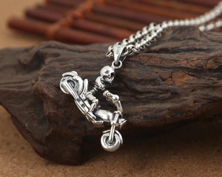 925 Silver Skull Rider Pendant – Biker Freedom Necklace | T&P Men’s Vault