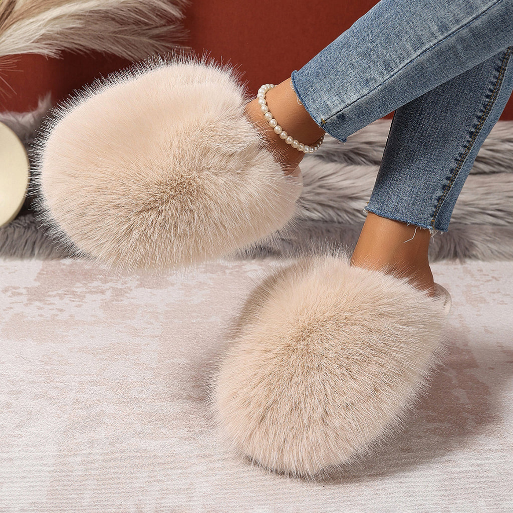 T&P Fluffy Fur Slippers – WOMEN Cozy Home Slippers