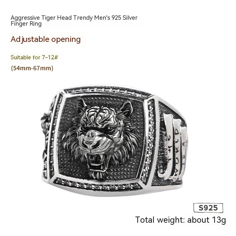 Royal Tiger Ring – 18K Gold Finish / 925 Sterling Silver Base