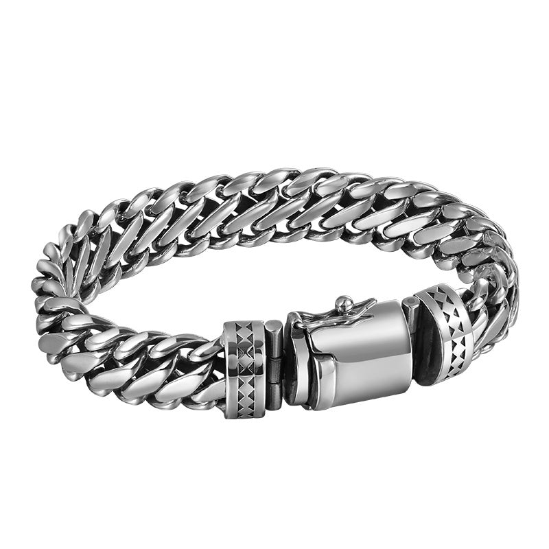 925 Silver Industrial “Sense” Bracelet – Men’s Heavy Luxury | T&P Core Line