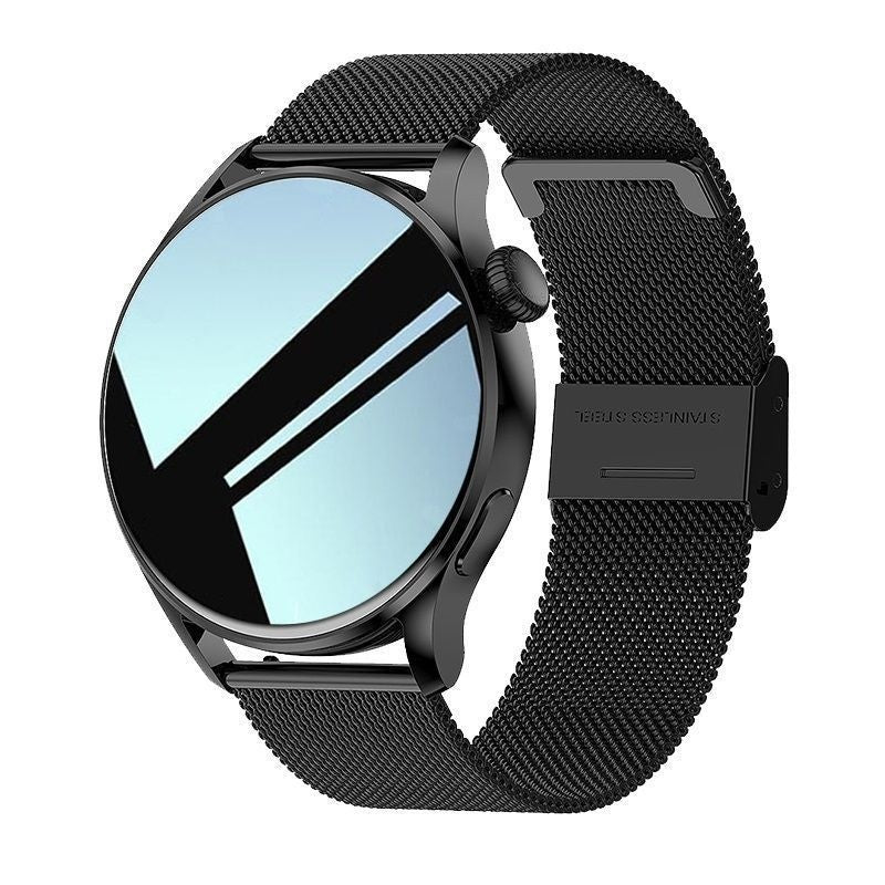 T&P BlackSteel Smart Watch – Bluetooth Call & Health Monitoring Watch