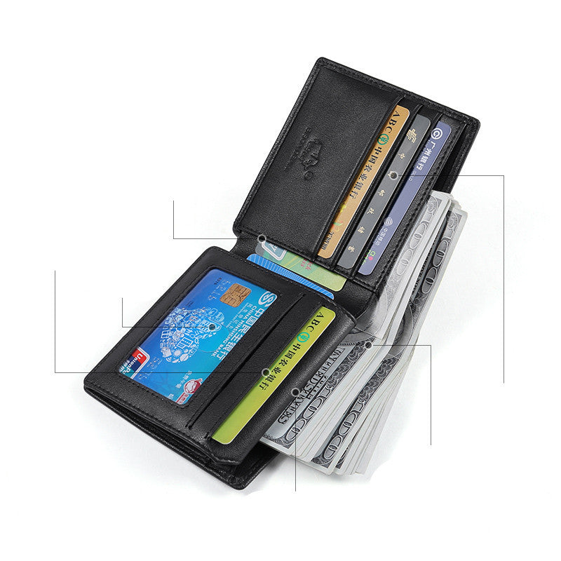 Buffalo Leather Men’s Wallet – Classic Black | Premium Everyday Style