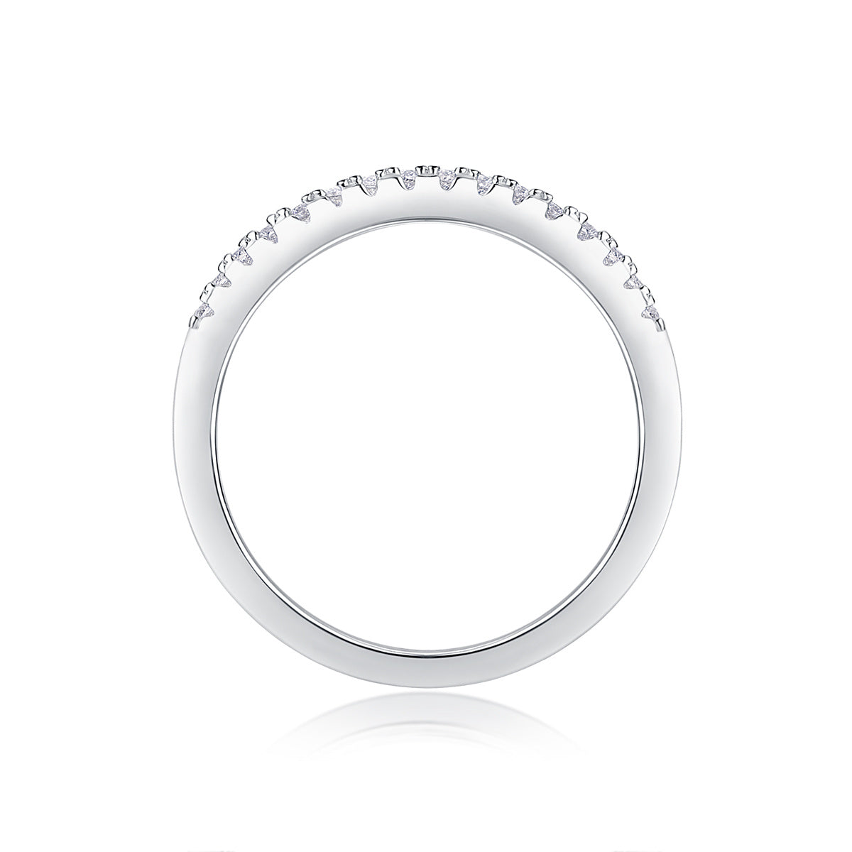 Crown Diamond Ring – Elegant Moissanite Silver Ring for Women