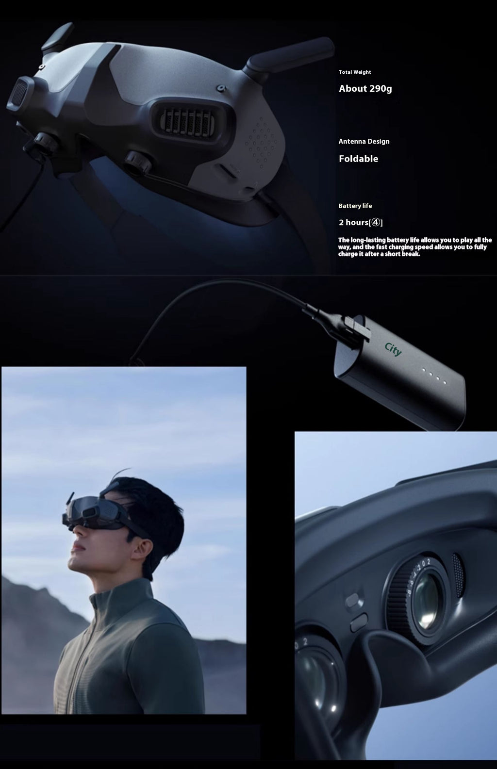 FPV Drone Goggles – O3 Sky End Digital Image Transmission Mask