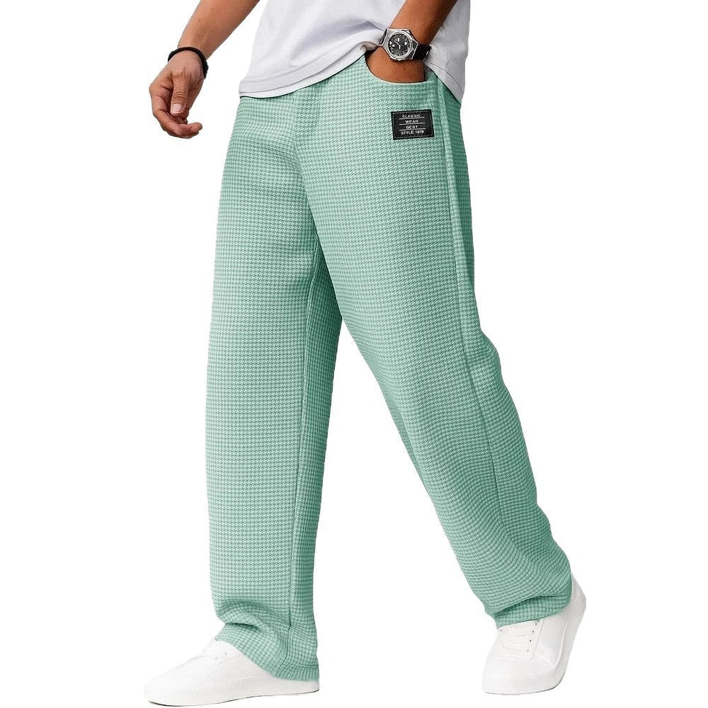 T&P Waffle Relax Pants | Men’s Straight-Leg Winter Casual Trousers
