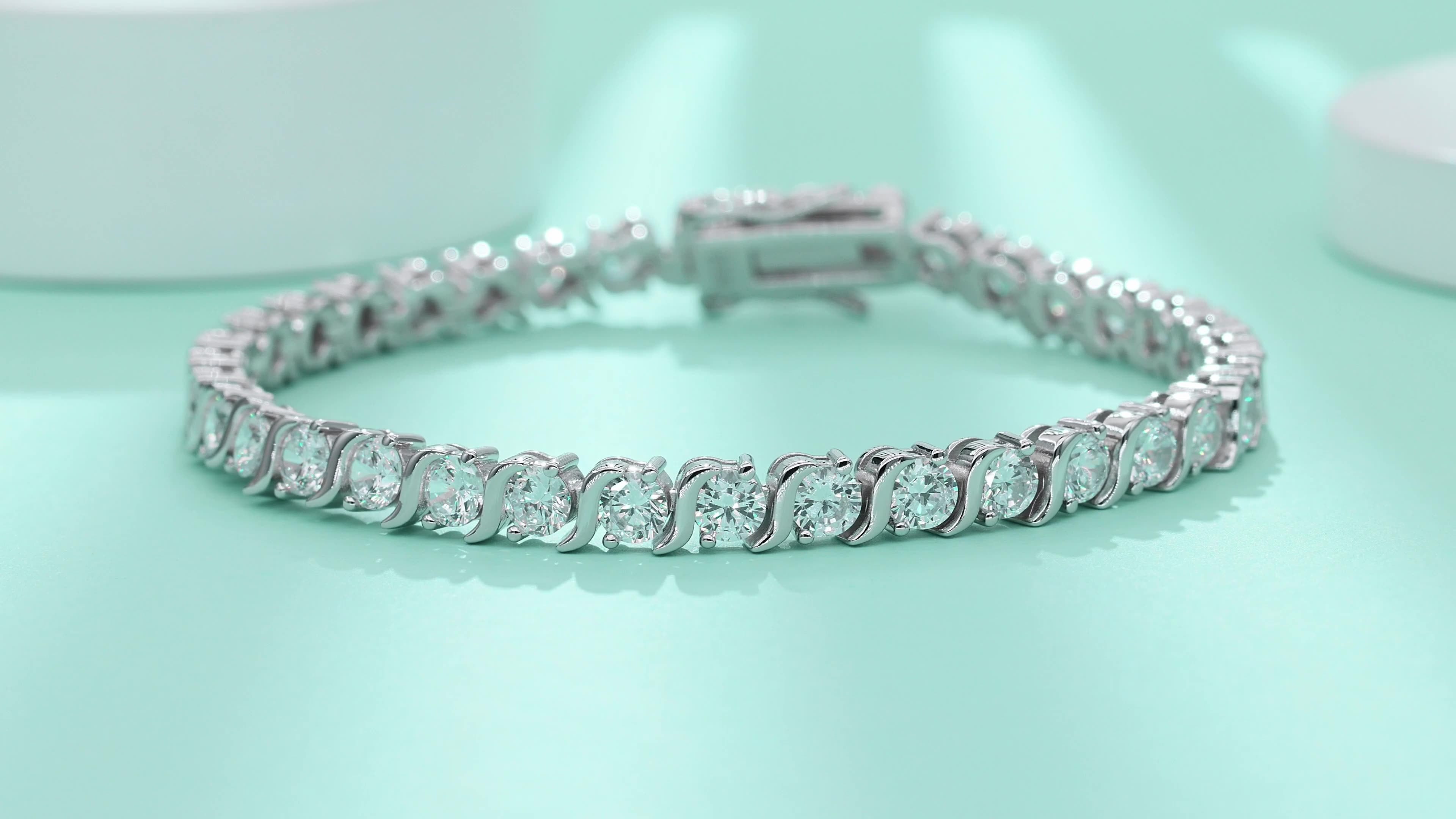 Elegant S925 Sterling Silver Tennis Bracelet – Luxury Women’s Jewelry with Certificate