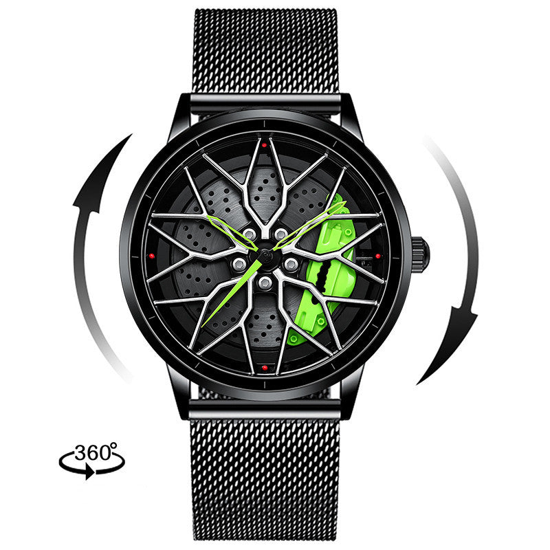 Luxury Skeleton Forged Caliper AMG488 Wheel Watch – Men’s Motorsport Inspired Timepiece