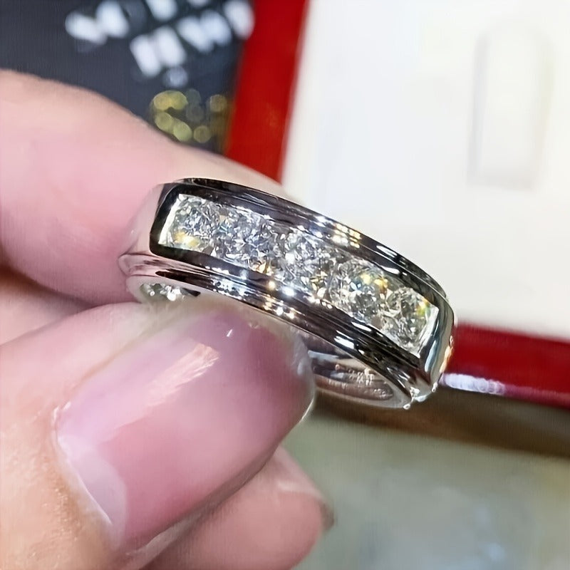 Luxury "Starry Sky" Moissanite Hip-Hop Ring – Bold Statement Jewelry