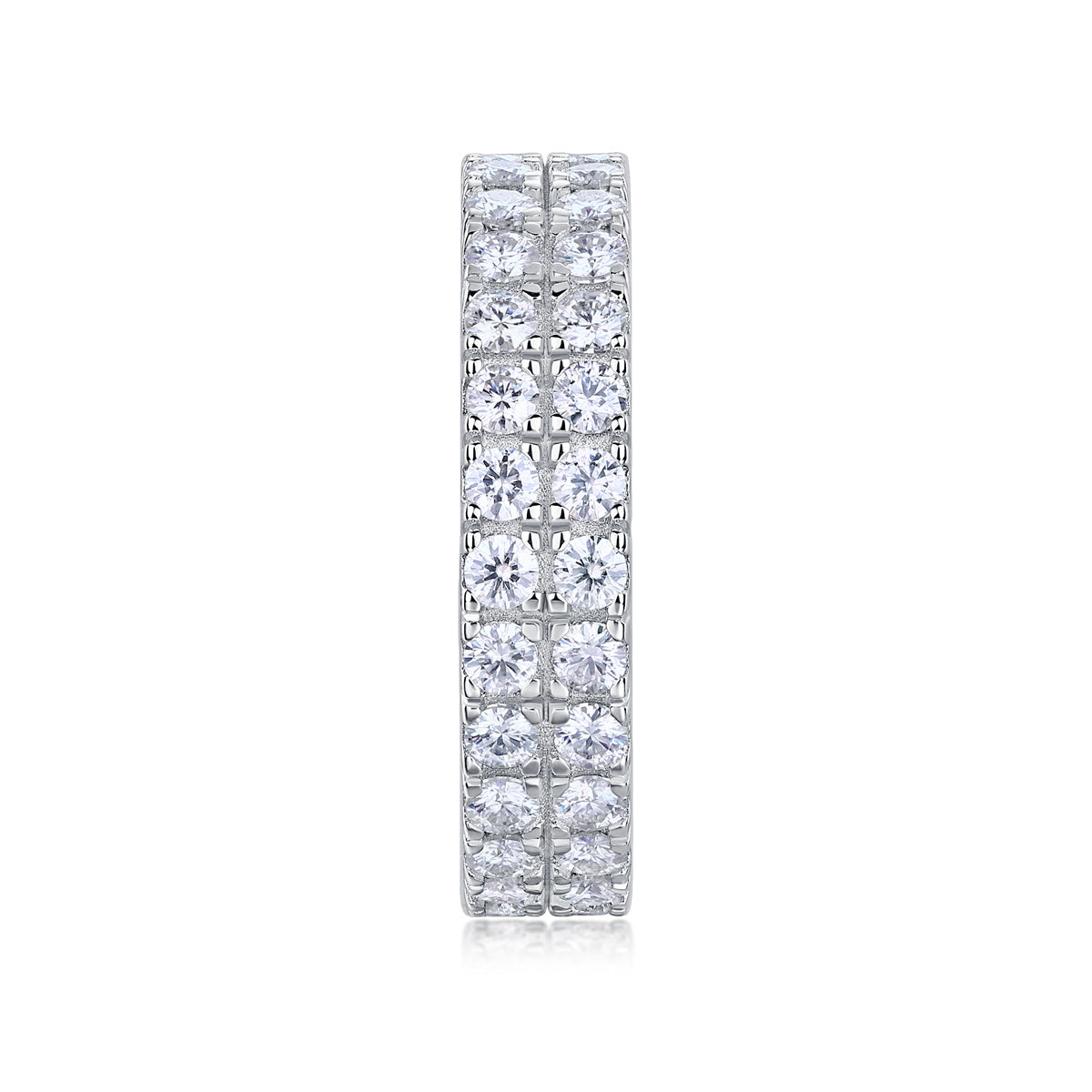 Luxury Multi-Row Moissanite Silver Ring – Statement Women’s Jewelry