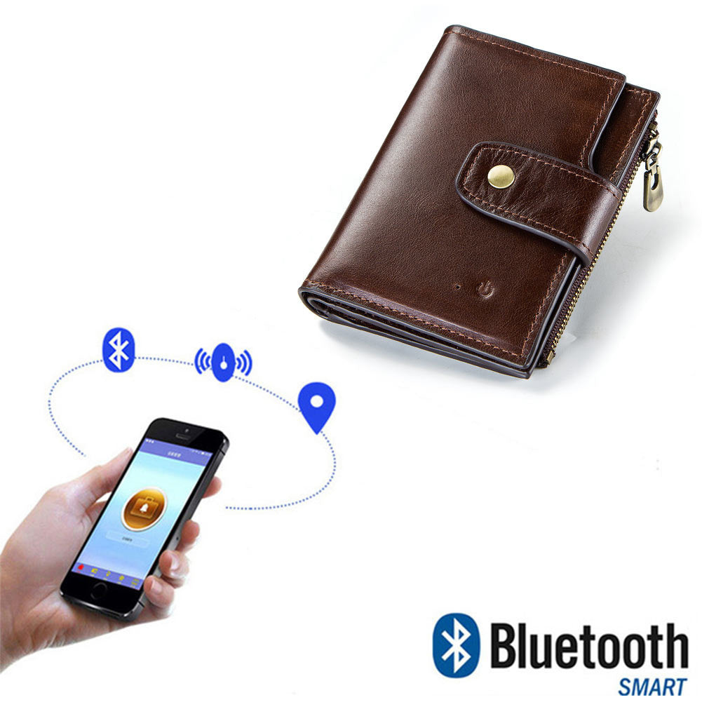 Smart Anti-Theft Leather Wallet – Bluetooth Tracker & Security | Luxury Men’s Wallet