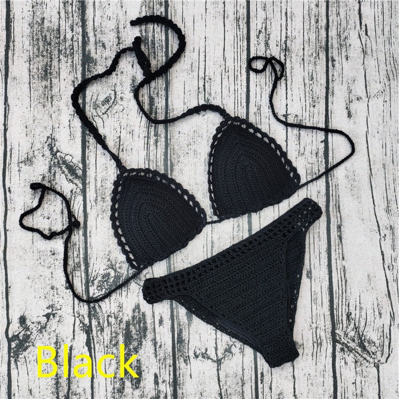 T&P BohoCrochet Push-Up Bikini – Handmade Beige Summer Swimwear