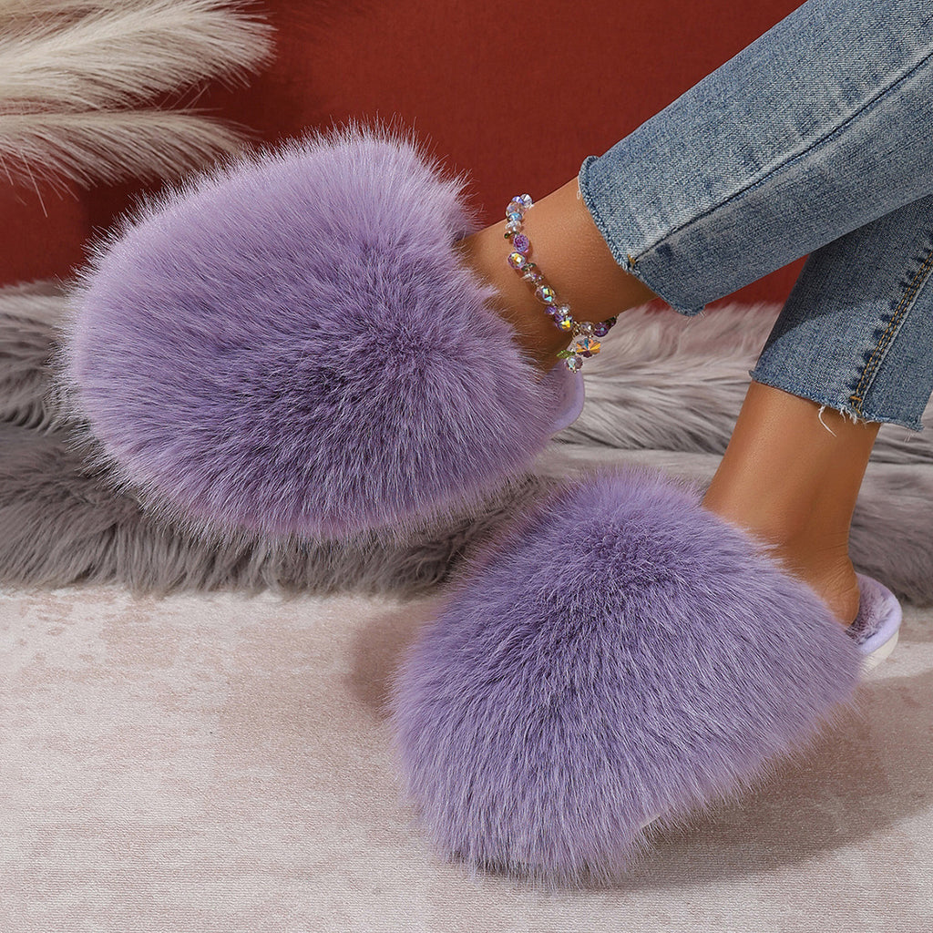 T&P Fluffy Fur Slippers – WOMEN Cozy Home Slippers