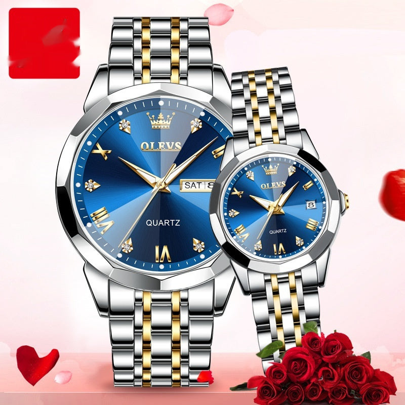 Couple Watches Set – Matching His & Hers Quartz Watches | Perfect Gift