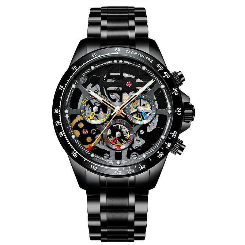 T&P Black Phantom | Double Skeleton Automatic Watch