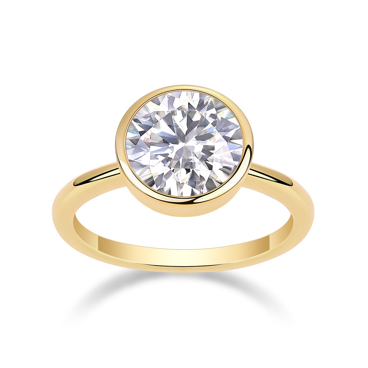 Time Bubble – Luxury Gold Moissanite Statement Ring for Women