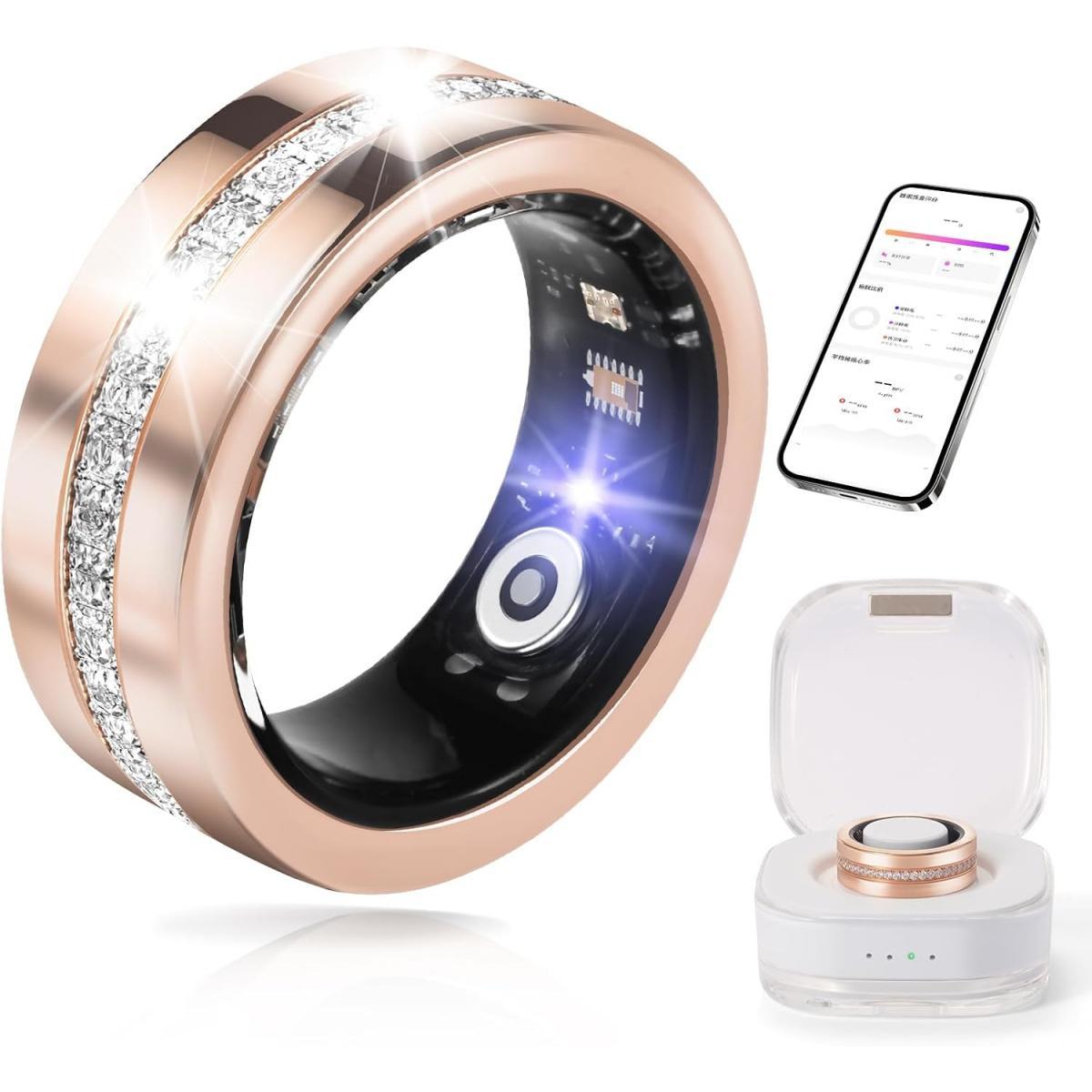 Luxury Smart Ring 2025 – Rose Gold Diamond Edition | T&P Luxury Tech