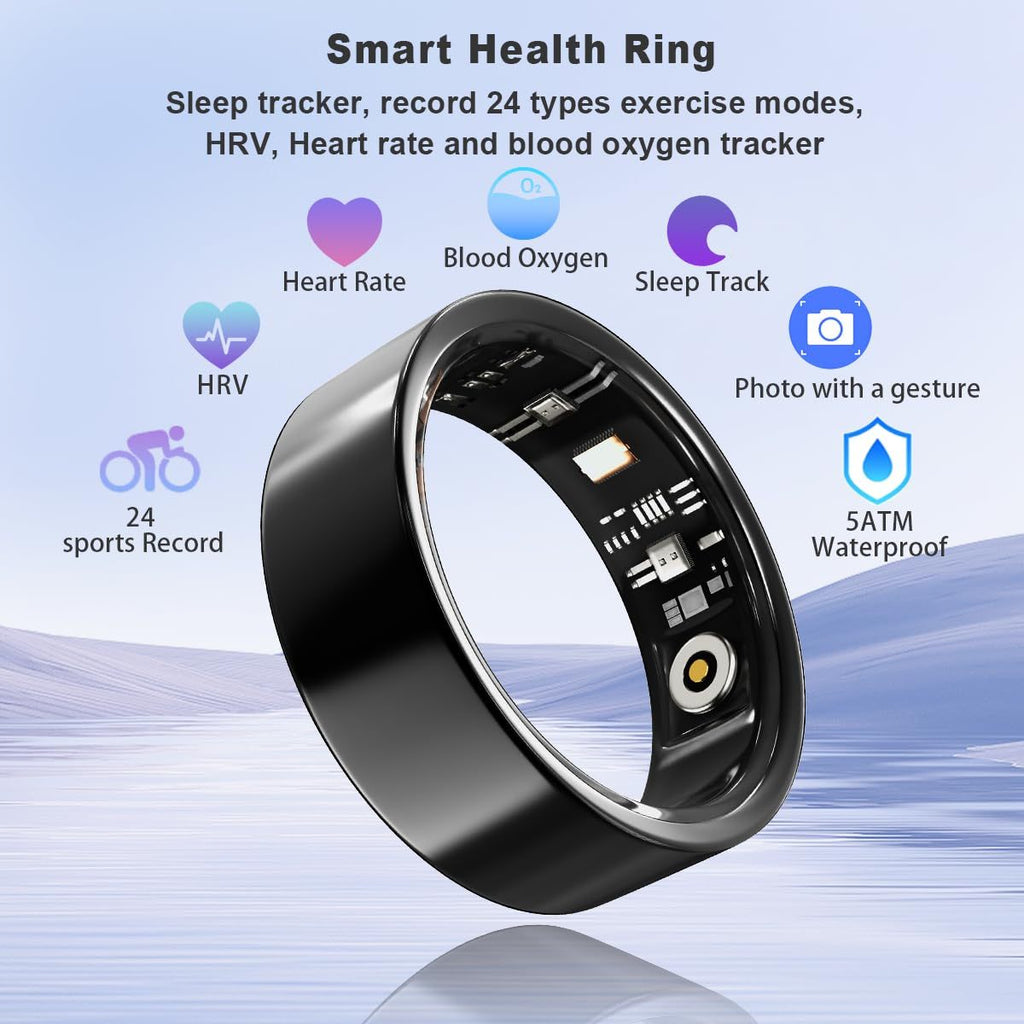 Health Smart Ring 2025 – Fitness & Sleep Tracker | No Subscription | T&P Luxury Tech