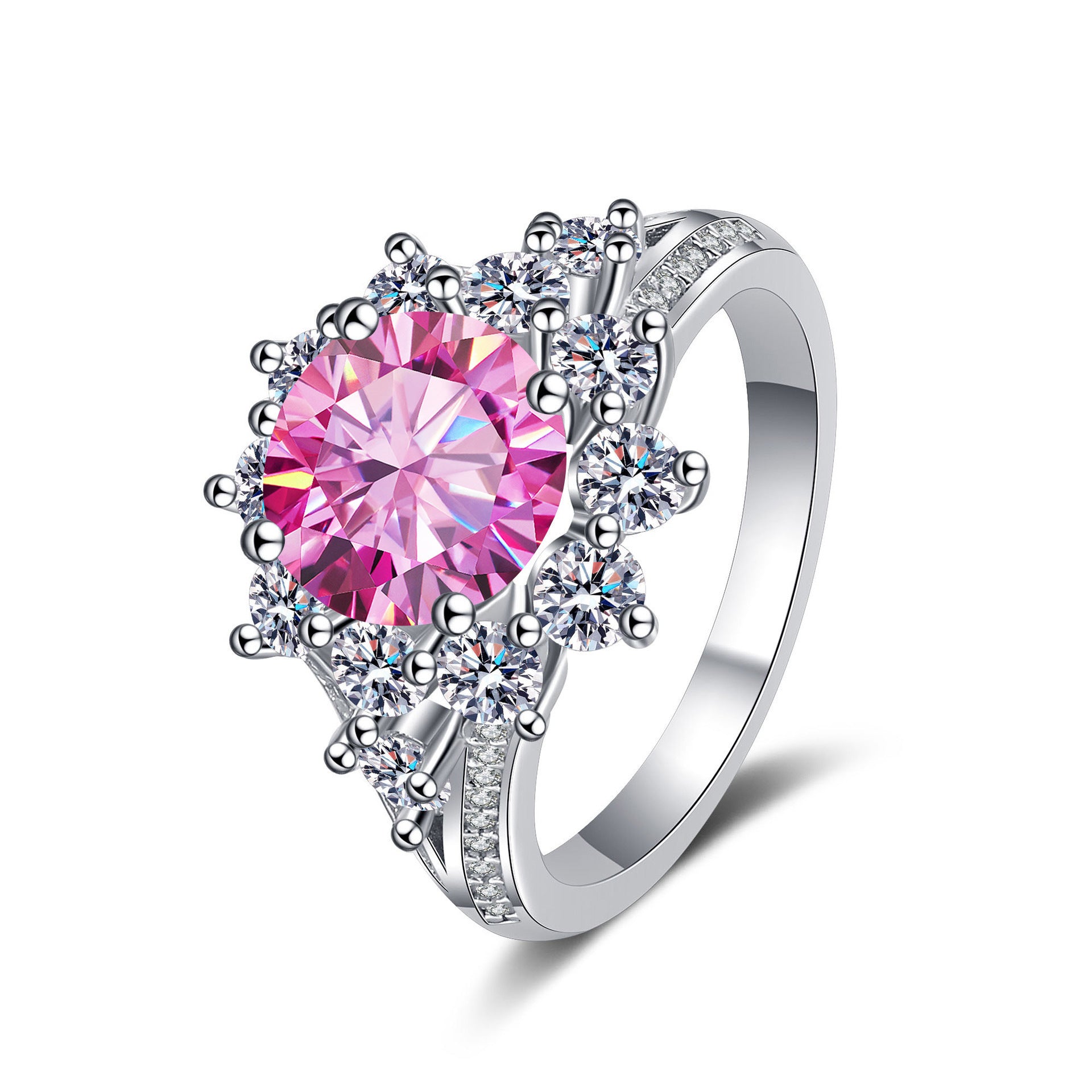 925 Sterling Silver Moissanite Ring – 3 Carat Luxury Engagement & Anniversary Jewelry