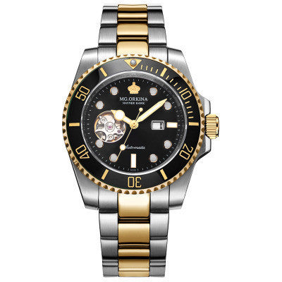 T&P Diver Mechanical Automatic Watch | Open-Heart Stainless Steel Edition