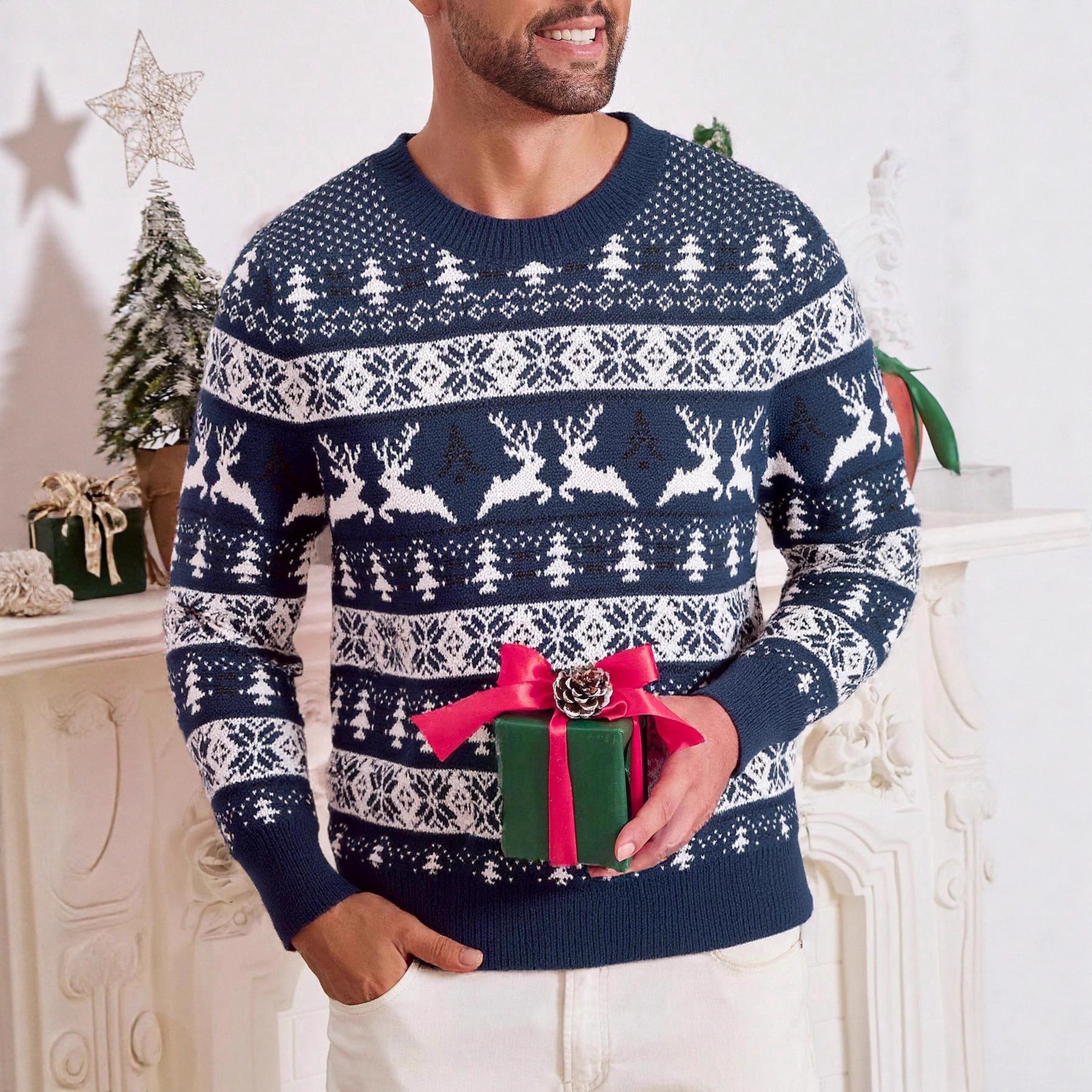 T&P Holiday Classic | Red Christmas Sweater for Men