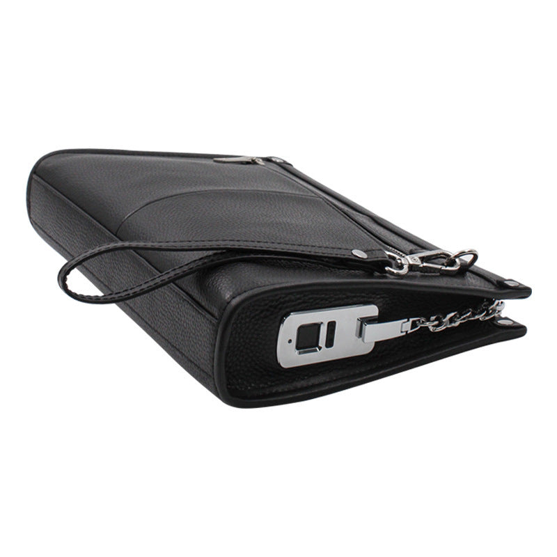Luxury Business Leather Clutch – Men’s Wallet with Fingerprint Lock