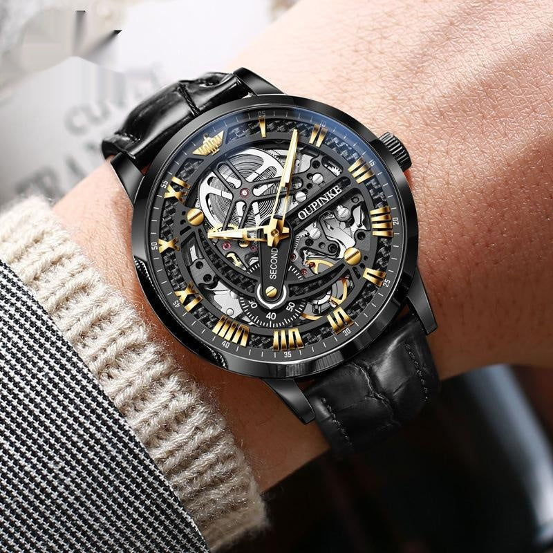 Luxury Automatic Mechanical Skeleton Watch – Men’s High-End Timepiece