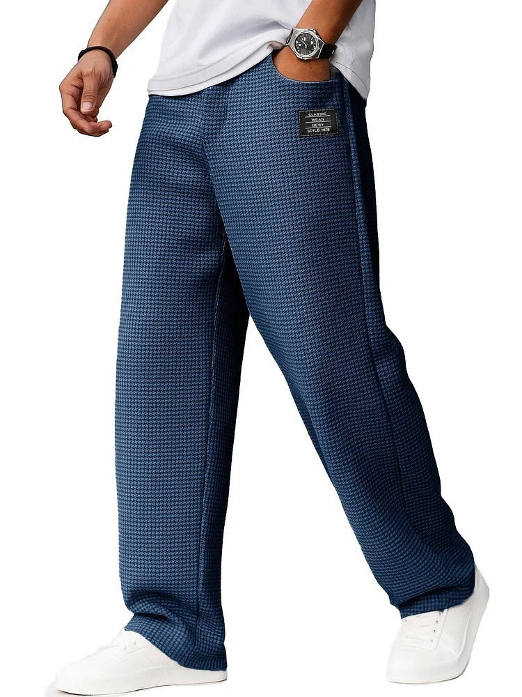 T&P Waffle Relax Pants | Men’s Straight-Leg Winter Casual Trousers