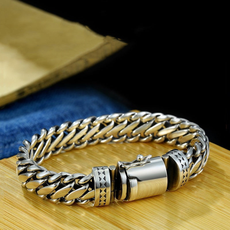 925 Silver Industrial “Sense” Bracelet – Men’s Heavy Luxury | T&P Core Line