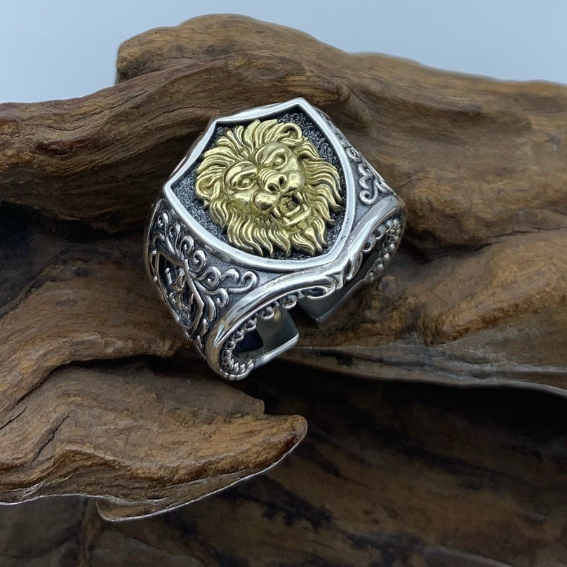 925 Silver Lion Crest Ring – Royal Power Emblem for Men | T&P Men’s Vault