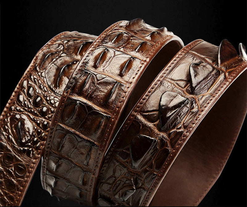 Business Casual Belt – Men’s Pin Buckle Leather Strap