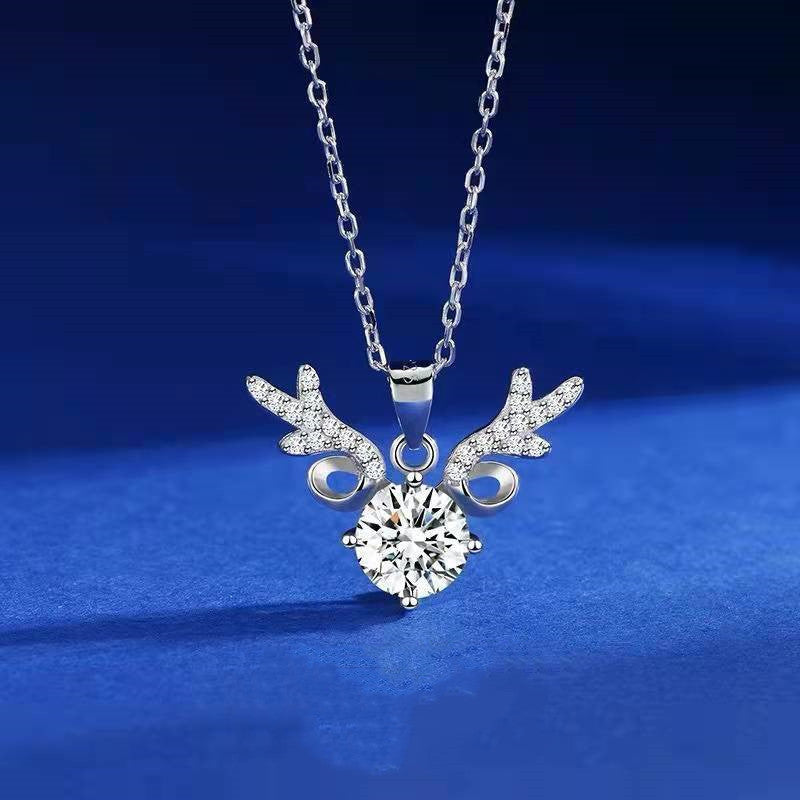 D-Color Moissanite Deer Pendant – Winter Elegance Edition | T&P Elegant Gems