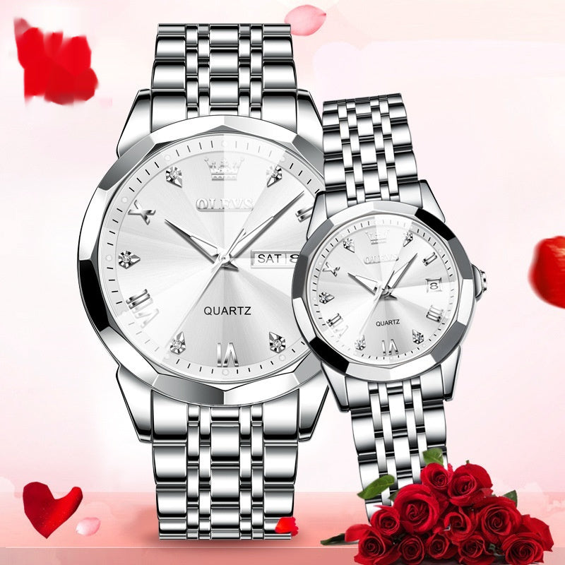 Couple Watches Set – Matching His & Hers Quartz Watches | Perfect Gift