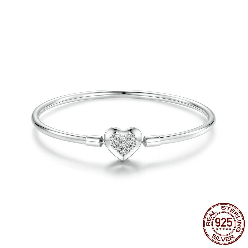 T&P Shining Heart Bracelet | S925 Sterling Silver with Zircon Stones