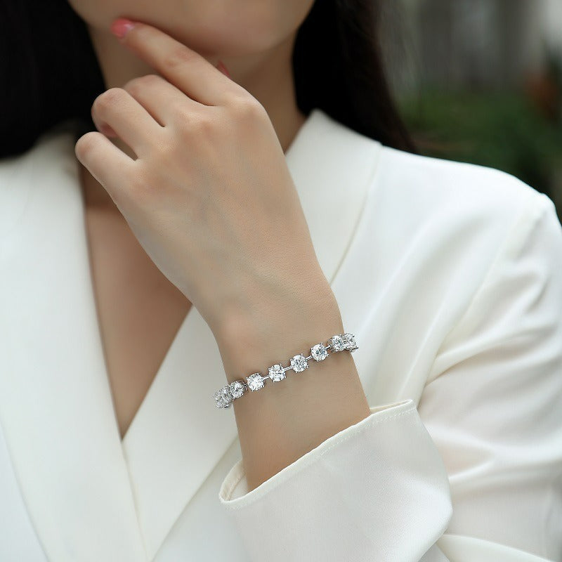 Luxury Moissanite Tennis Bracelet – 65mm 1 Carat Each Stone with Certificate