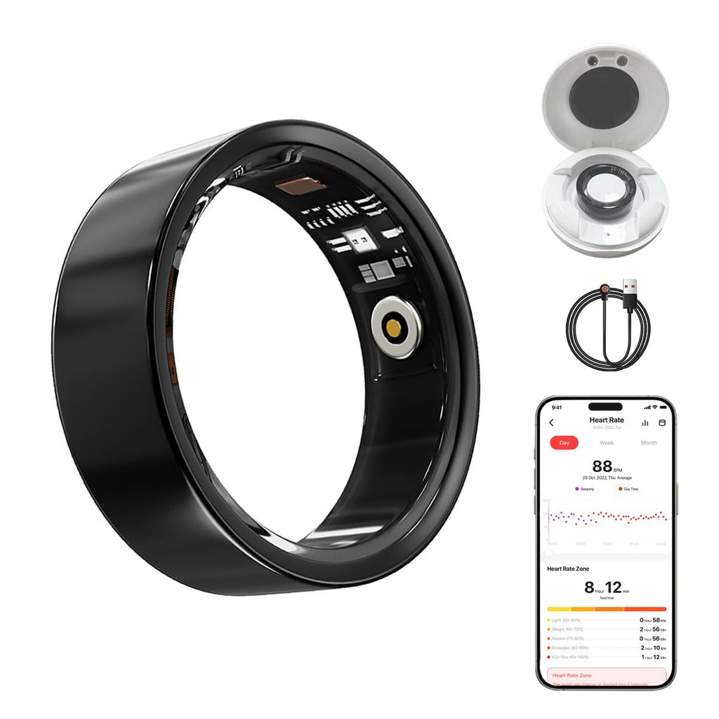 Health Smart Ring 2025 – Fitness & Sleep Tracker | No Subscription | T&P Luxury Tech