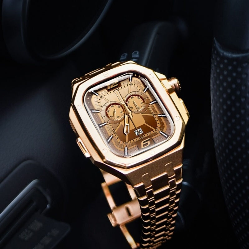 Aurum Integrated Metal Watch – Executive Gold Edition | T&P Men’s Luxury
