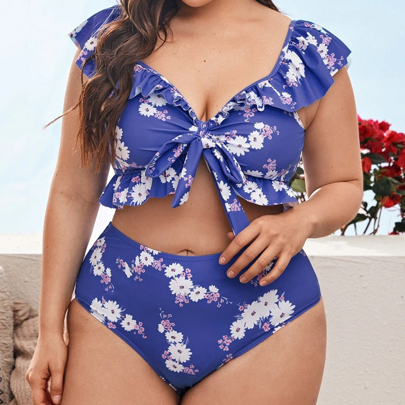 T&P CurveRainbow Bikini – Plus-Size Rainbow High-Waist Swim Set