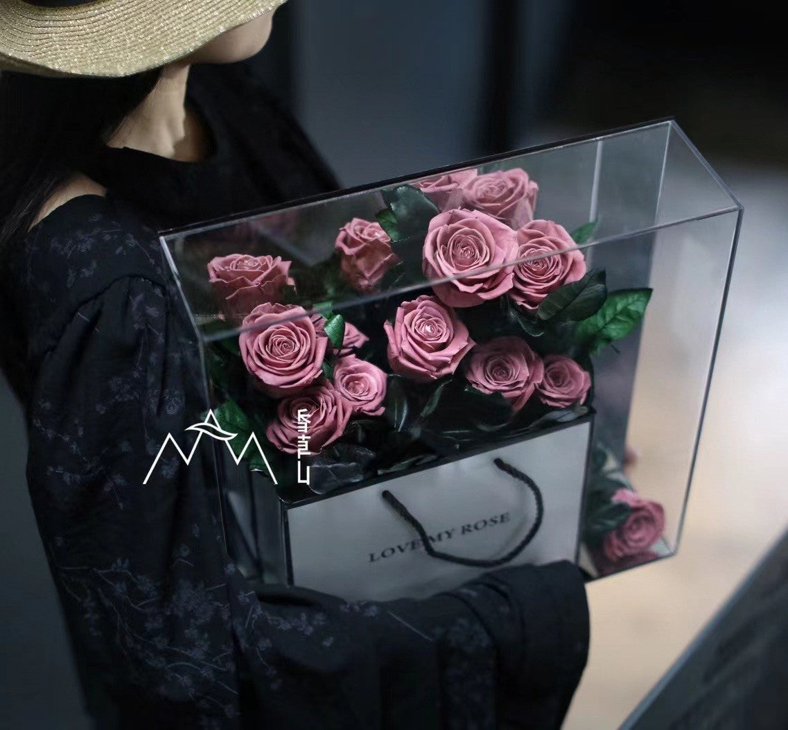 Eternal Rose Luxury Acrylic Gift Box – Romantic Valentine’s Day & Anniversary Surprise
