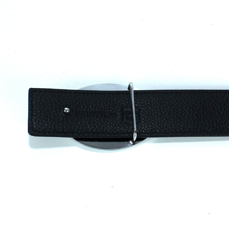 Women’s Luxury Cowhide Leather Belt with G Buckle – Fashion Collection