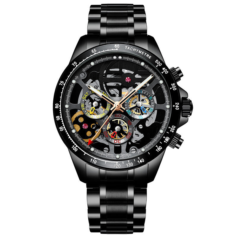 T&P Black Phantom | Double Skeleton Automatic Watch