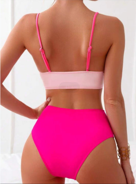 T&P ColorFusion Bikini – High-Waist Color Block Swimsuit