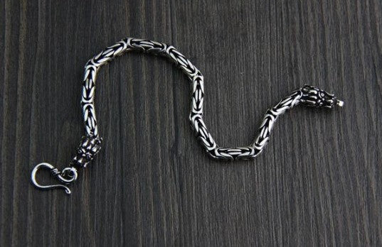 925 Silver Dragon Head Bracelet – Symbol of Strength & Protection | T&P Men’s Vault