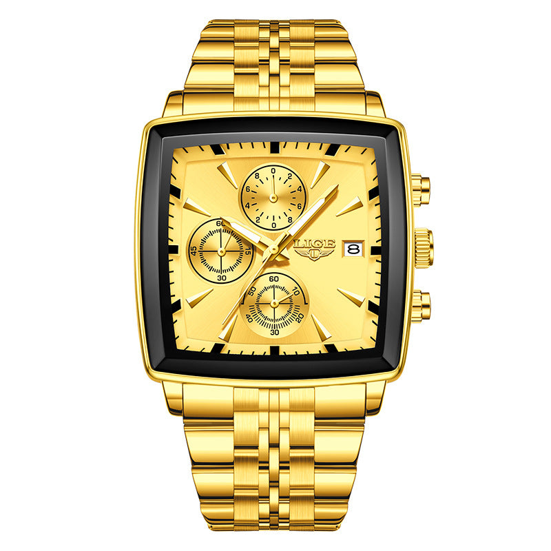 Luxury Business Square Dial Men’s Watch – Elegant Quartz Timepiece