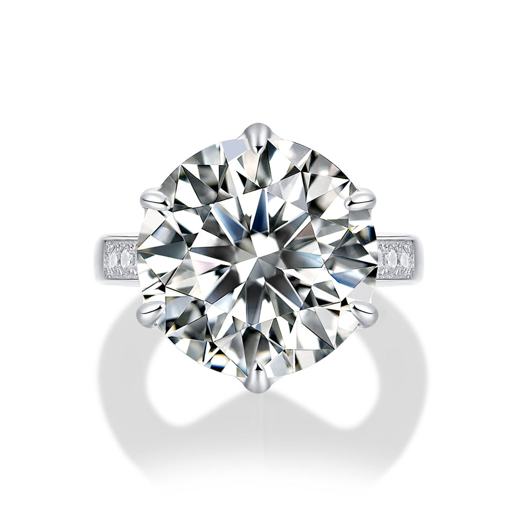 Luxury Moissanite Adjustable Ring – Solitaire Statement Design