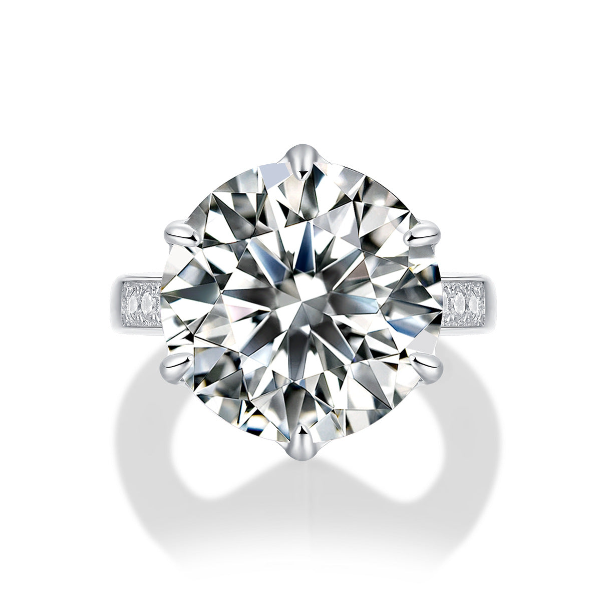 Luxury Moissanite Adjustable Ring – Solitaire Statement Design