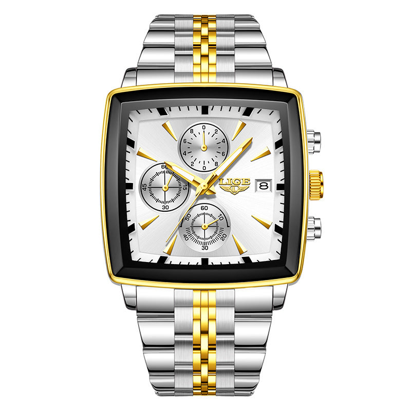 Luxury Business Square Dial Men’s Watch – Elegant Quartz Timepiece