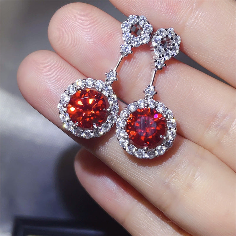 Luxury Moissanite 4 Carat Statement Earrings – Elegant Women’s Jewelry Gift
