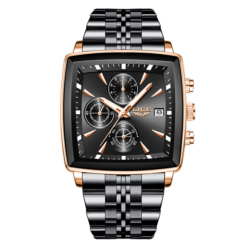Luxury Business Square Dial Men’s Watch – Elegant Quartz Timepiece