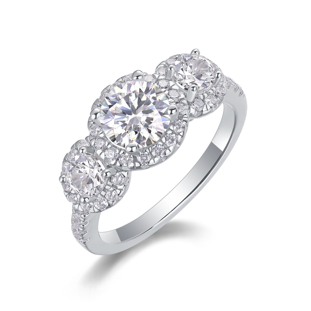 1 Carat Moissanite S925 Silver & Platinum Ring – Eternal Grace Edition | T&P Premium Collection