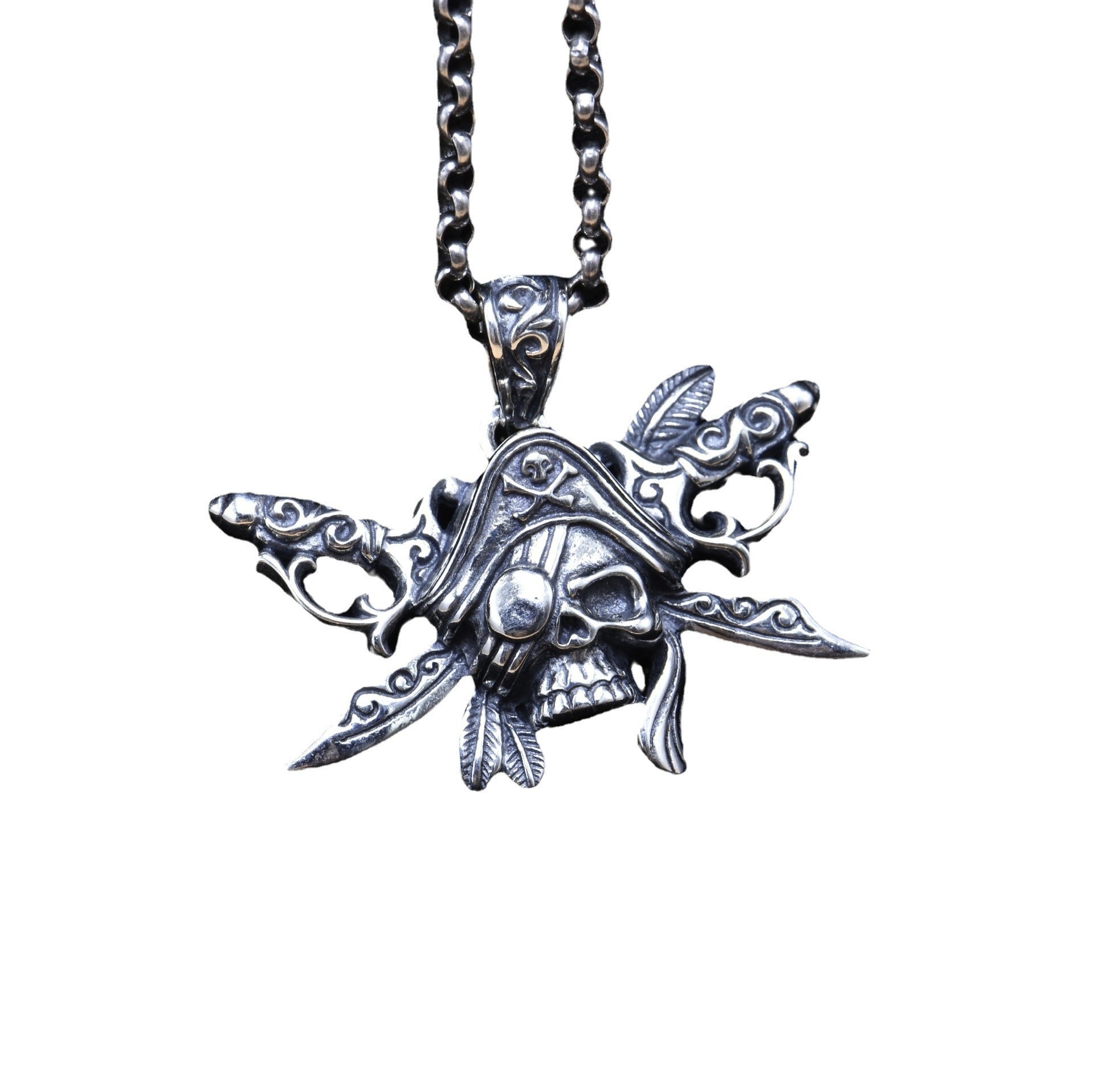 S925 Silver Skull Pendant – Dark Heritage Edition | T&P Men’s Collection